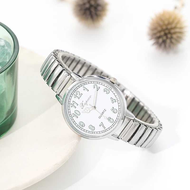 Fashionable Arabic Numeral Womens Elastic Band Quartz Antique Style Simple and Clear for MiddleAged and Elderly PeopleXJ251021