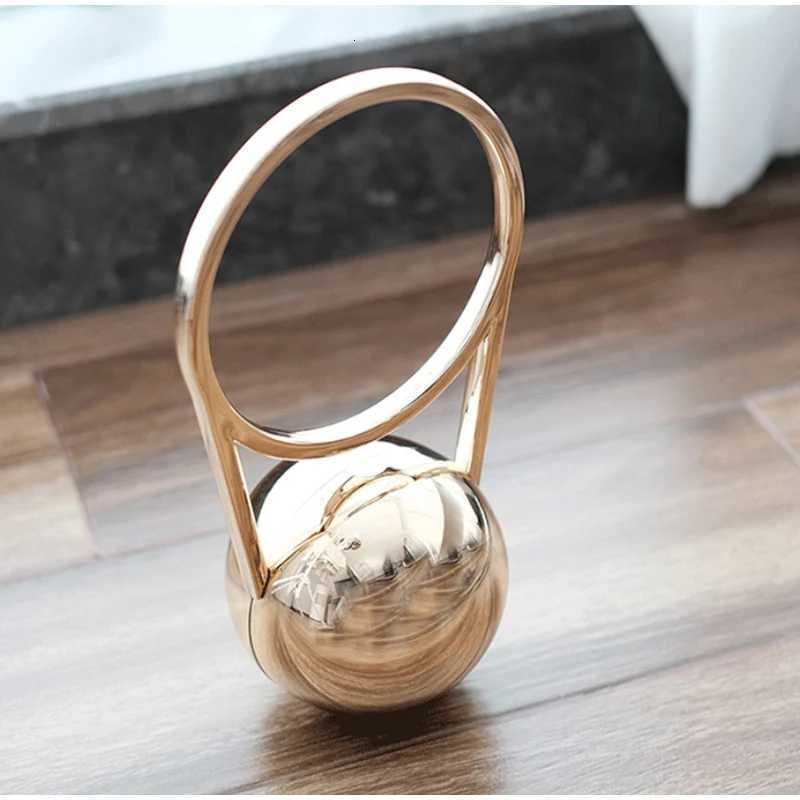 Brand Evening Bag With Ball Handle Mini Pvc Luxury Shoulder Bag Electroplated Bowling Purse Women Round Ball Handbag Armpit BagXJ251021