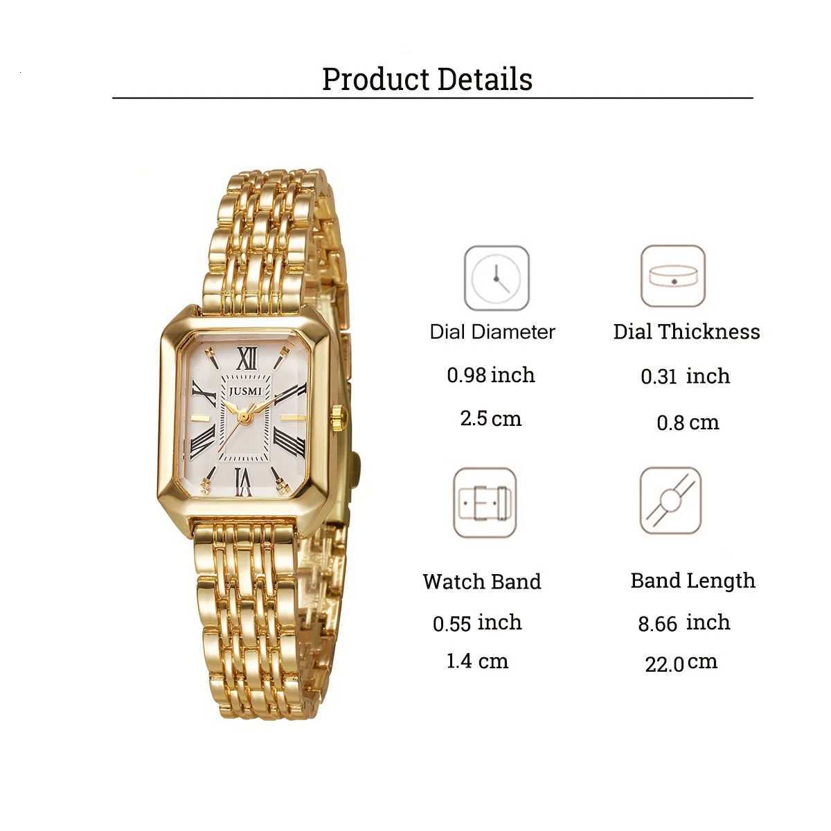 Fashionable Square Metallic Steel Band Quartz Womens for Christmas and Halloween GiftsXJ251021