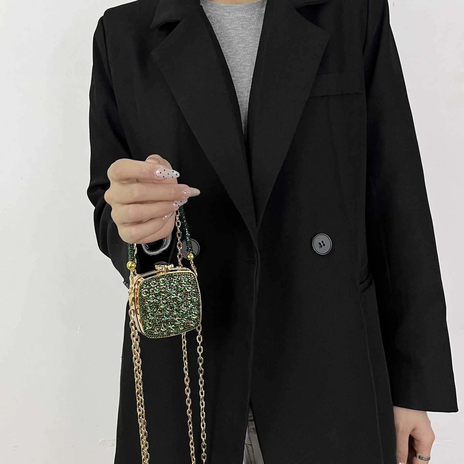 Banquet Bag for Women Highquality Acrylic Shoulder Bag with Mirror Designer Full Diamond Mini Crossbody Bag Cute Lipstick BagXJ251021