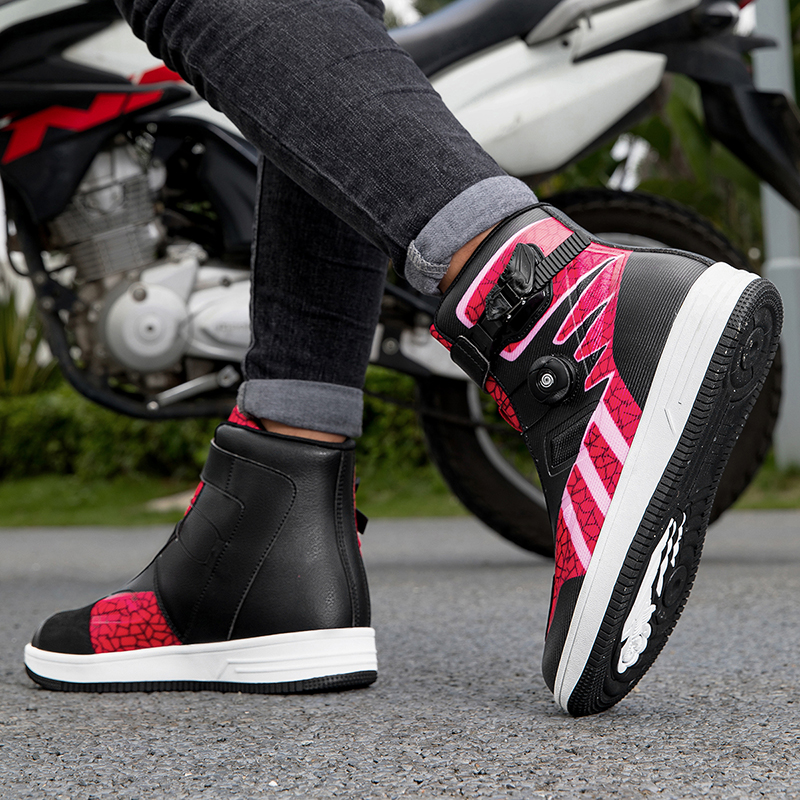 Motorcycle Riding Shoes - Four Seasons Offroad Boots, Racing Short Boots, Motorcycle Travel Equipment for Men & Women