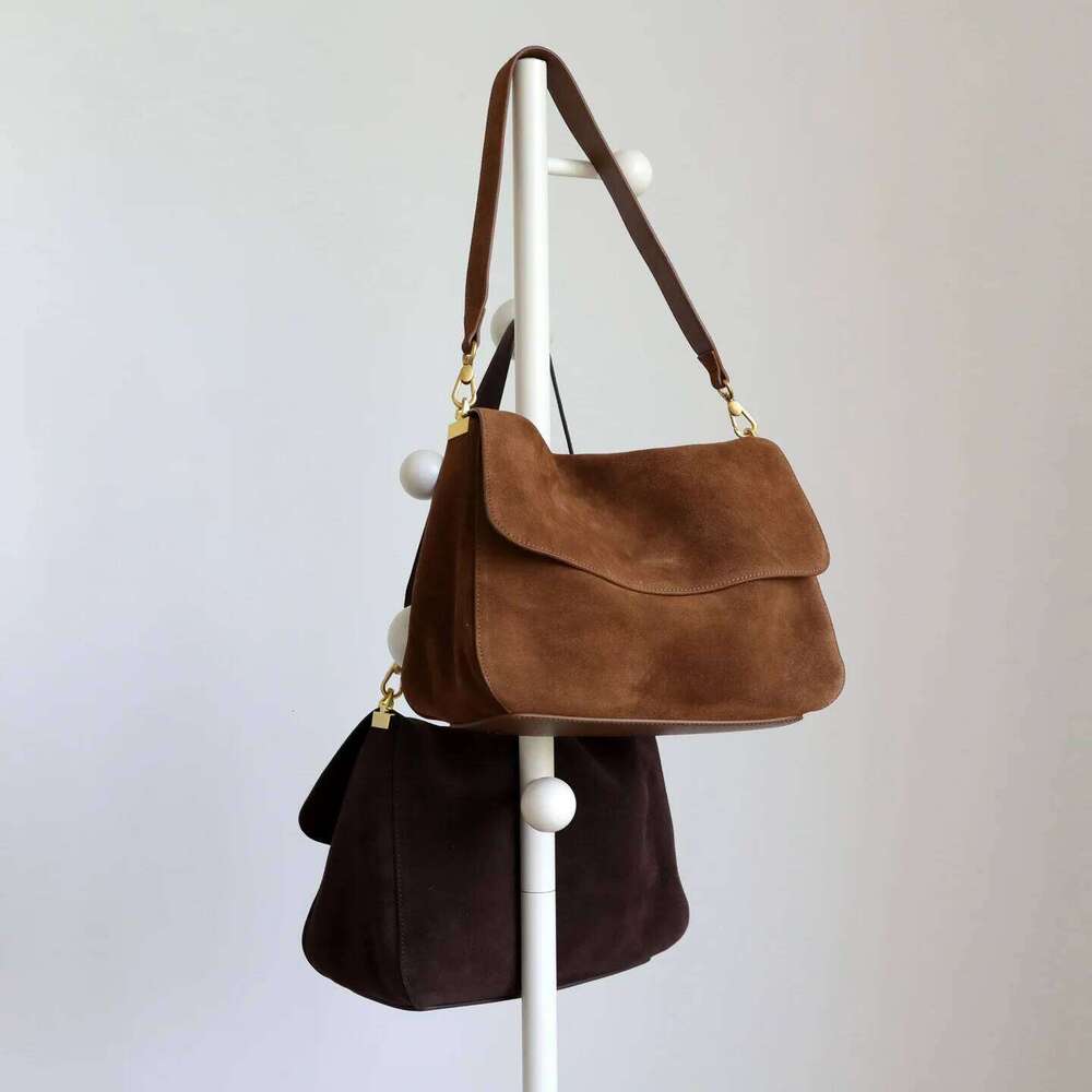 Suede For Women Autumn Winter New Messenger Vintage Simple Large Capacity Shoulder Crossbody Bag Leather 251021