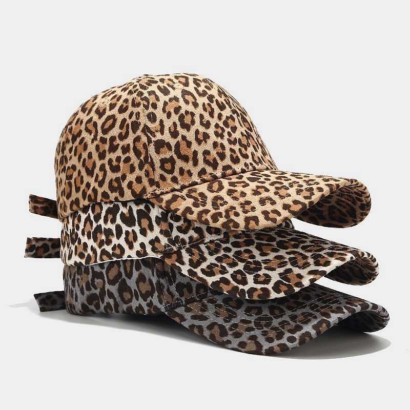 Baseball Cap Womens Casual Versatile Leopard Duck Tongue Cap Summer Outdoor Sun Visor H251020