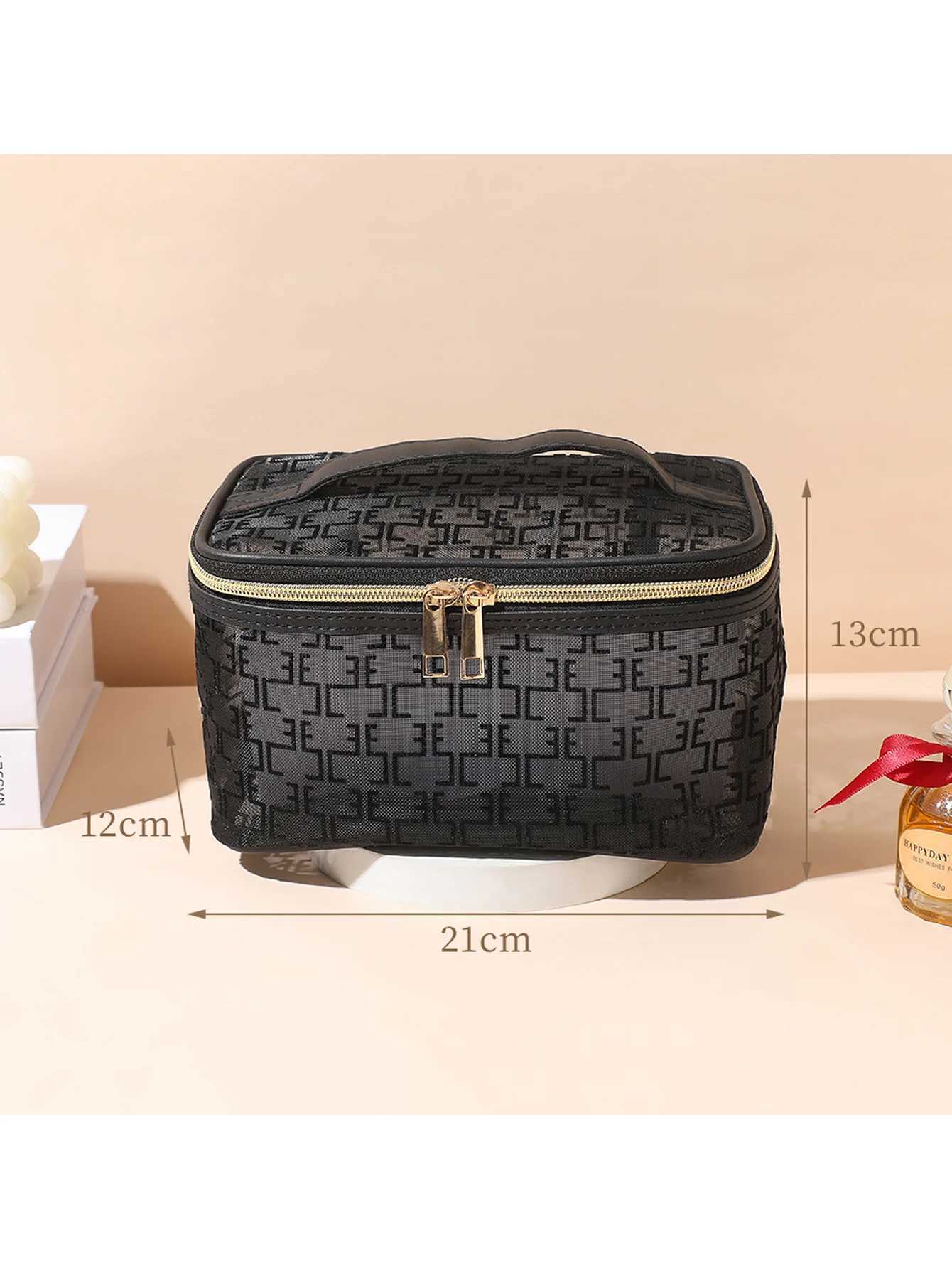 Women Mesh Cosmetic Bag Travel Storage Makeup Bag Organizer Female Make Up Pouch Portable Small Large Toiletry Beauty CaseW251021