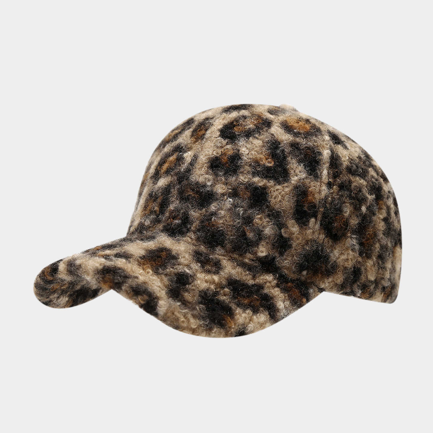 Autumn Winter New Hat Women Leopard Print Hard Top Baseball Cap Outdoor Warm Sun Protection Sunshade Cap Duckbill Cap H251020