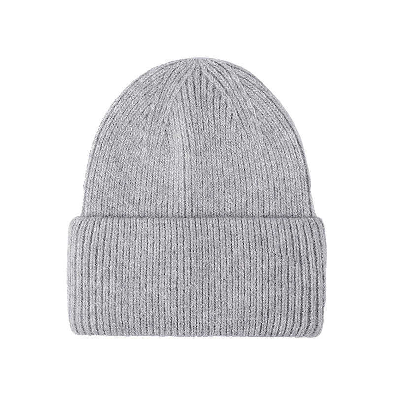 Autumn Winter New Knitted Hat for Women with Rabbit Fur Pullover Hat Fashionable Versatile Ear Protection Outdoor Warm Winter Yarn Hat H251020