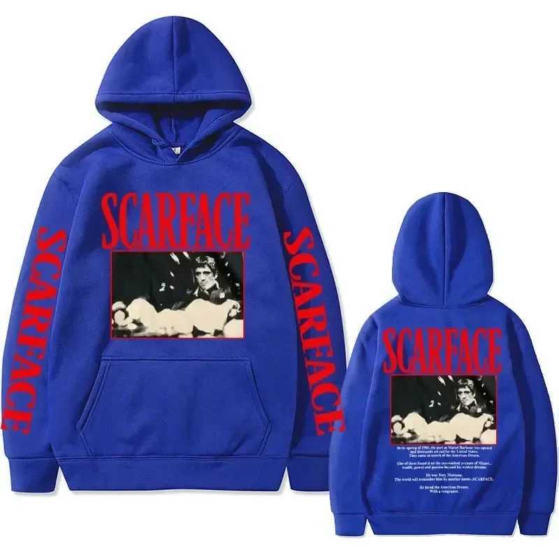 Vintage 90s Movie Scarface Tony Montana Hoodie Men Casual Vintage Pullover Man Hip Hop Hoodies Mens Fashion Oversized Sweatshirt J2510211
