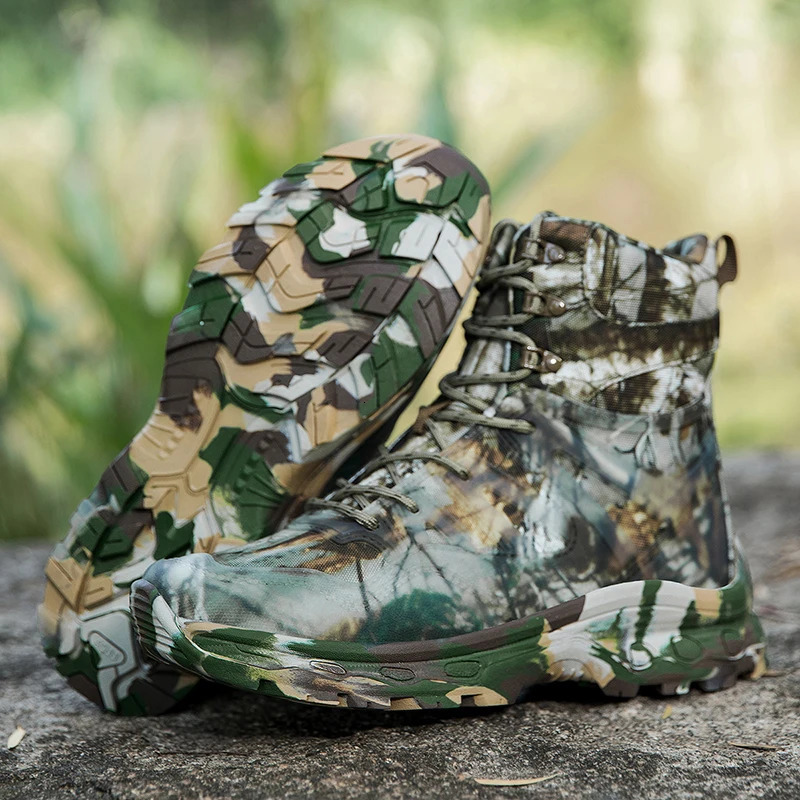 High Quality Camouflage Mens Hiking Boots Big Size 47 Training Tactical Boots Men Jungle Man Safety Shoes zapatos de senderismo251020