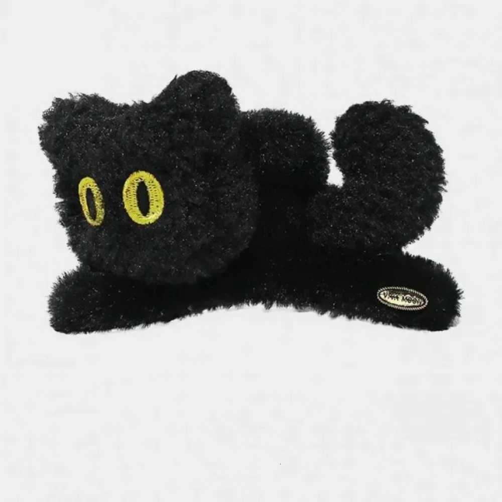 1pc multicolor womens and girls autumn and winter plush threedimensional cat large size cute clip shark clip hair clawW254021