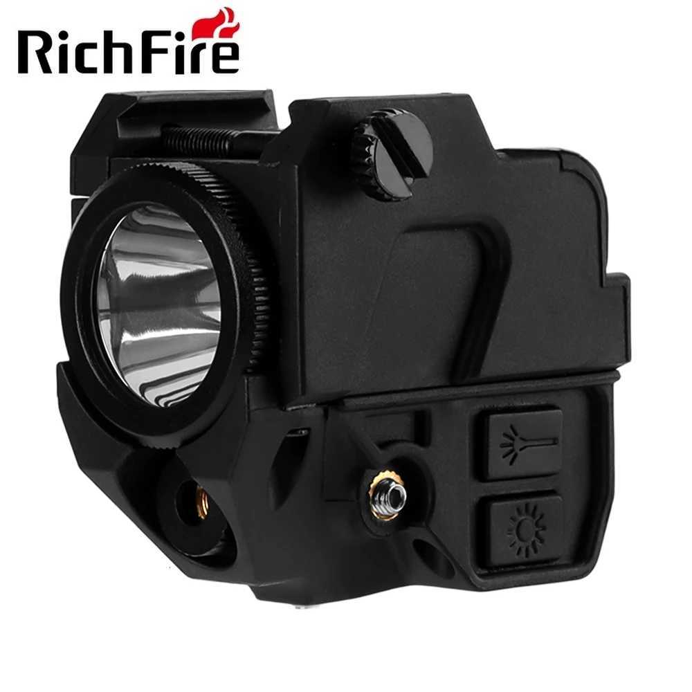 Richfire Police Flashlight 600LM and Laser Combo Sight Pistol Magnetic Charging Torch with Built in Lithium Battery X251021