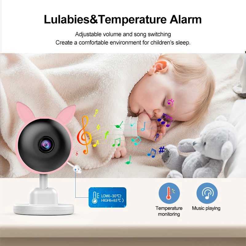 Damini 720p HD baby monitor IR night vision breastfeeding reminder temperature detection lullaby 24G wireless connection J251121