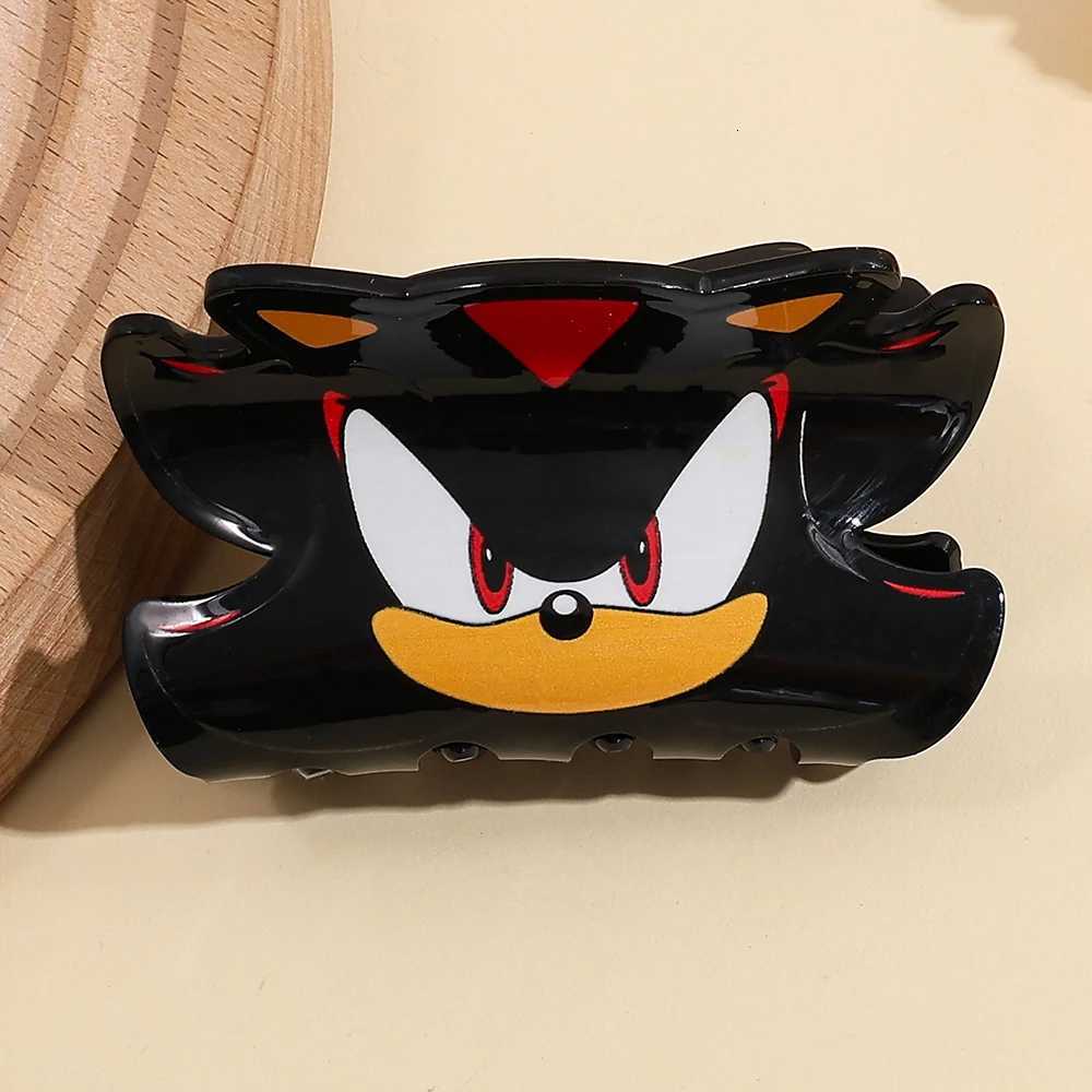 HOT Cartoon Anime Black Hedgehog Hair Clip Grab Clip Shark Clip Acrylic Hair Grab Hair Accessories GiftW254021