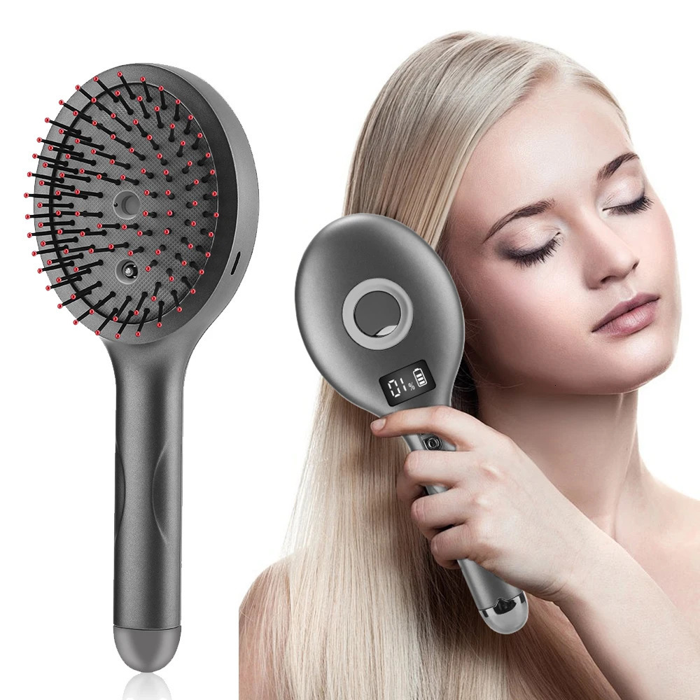 Electric Massage Spray Comb High Frequency Vibration Head Scalp Massager 630nm Red Light Hair Comb Hair Follicle Massage Brush 251020