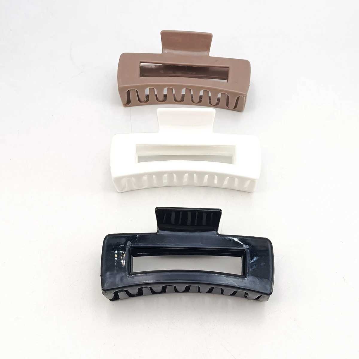 13 PCS Geometric Square Hair Claw Clips for Women Hollow Acrylic Shark Clips Minimalist Versatile Back Head Hairgrips AccessoriW254021