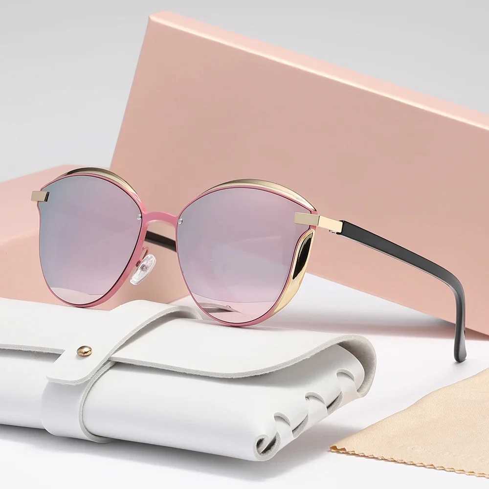 New Style Polarized Sunglasses For Women Catmore Round Sun Glass Ladies Woman Eyewear Accessory UVAB Protection J251114