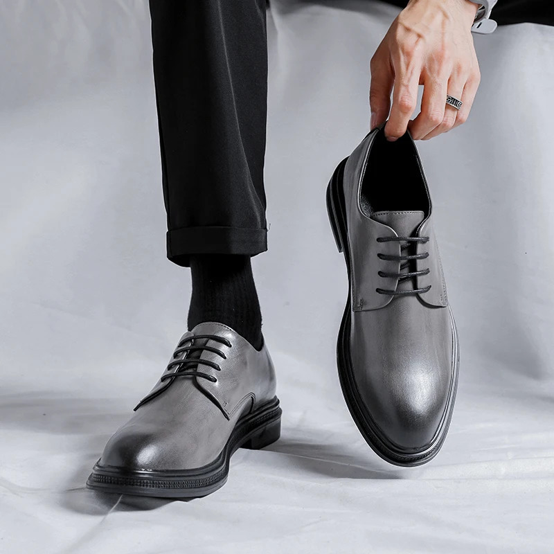 Height Boosting Mens Formal Shoes 368cm Spring Classic Fashion Business Mens Versatile Oxford Suit Shoes 251021