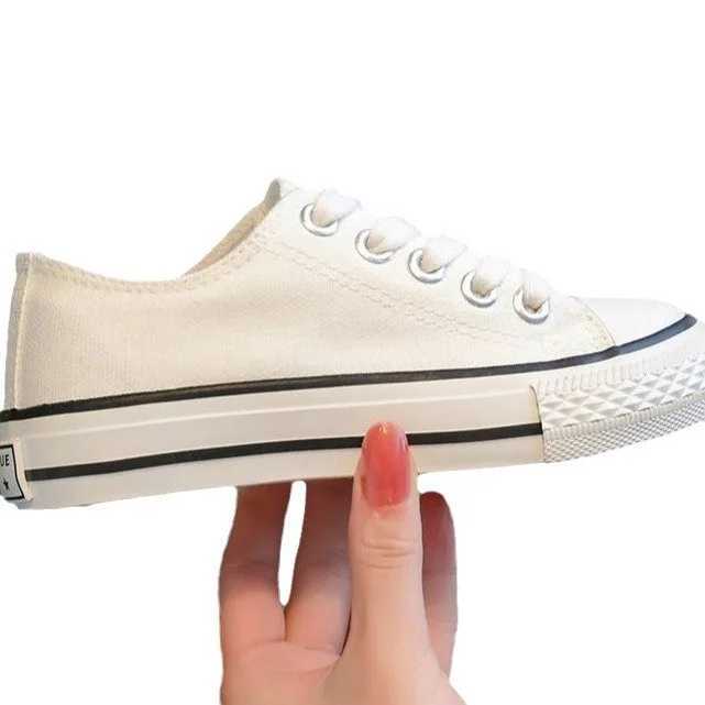 Kids Canvas Shoes 2024 Summer Unisex Breathable Sneakers for Boys Girls Casual White Shoes Lightweight Comfortable W251021