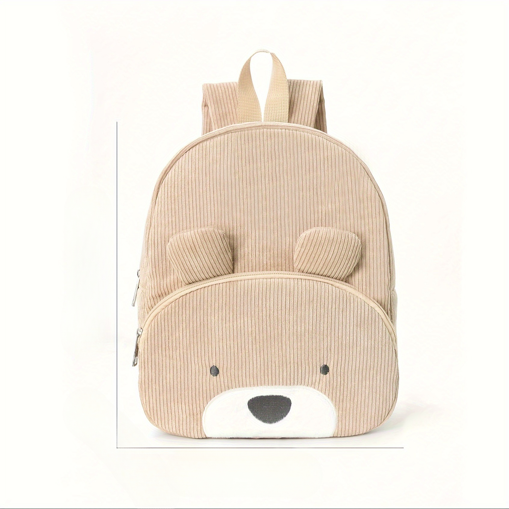 Hot selling fashion designer cute little bear corduroy elementary school backpack fashionable casual cartoon plush bag
