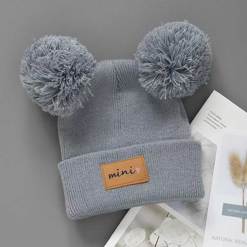 Winter Baby Hats For Girls Boys Kids Knitted Bobble Hat Pompom Newborn Beanies Infant Bonnet Children Caps 06 Months J251021