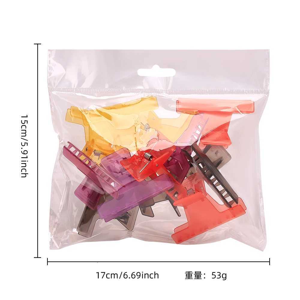 12pcs crystal Hair Clips Hairdressing Clamps Claws Clips Barber Hairpin No Harm To Hair Salon Styling Tools StylingW254021