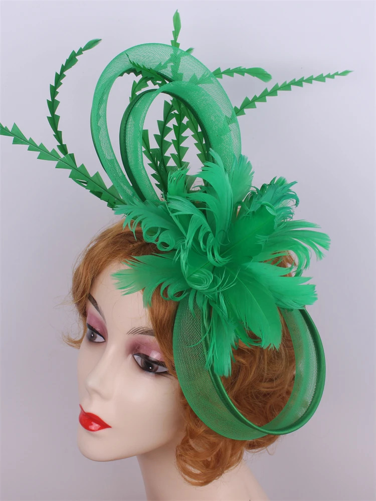 Green Hair Fascinator Pillbox Cap Women Formal Event Derby Headpiece Ladies Elegant Mariage Millinery Cap Fashion Fascinator Hat 251016