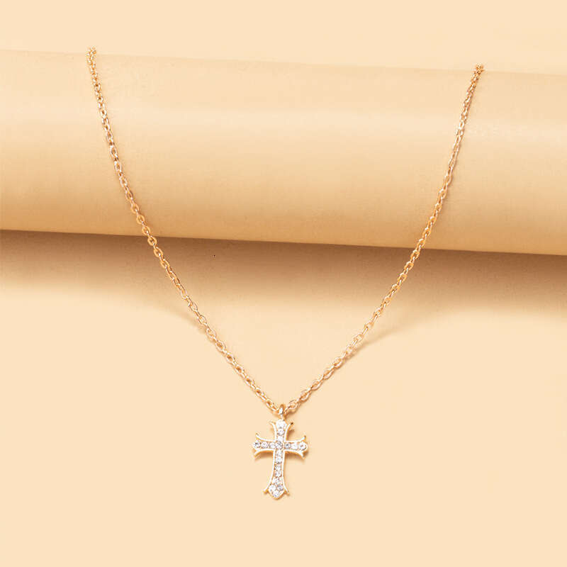Necklace Designer luxury pendant necklace for Women men Cross alloy plated with 18K gold High-end Elegant Unique Festival gift
