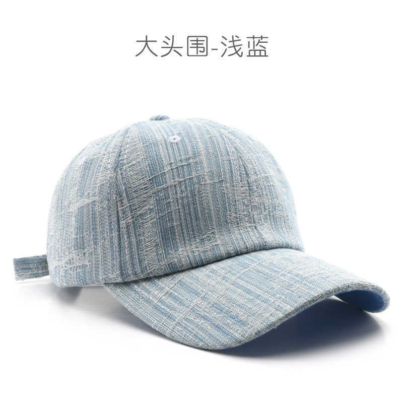 Womens Hat Spring and Autumn Personality Solid Color Plain Denim Baseball Cap Outdoor Mens Travel Sun Protection Visor Cap H251020