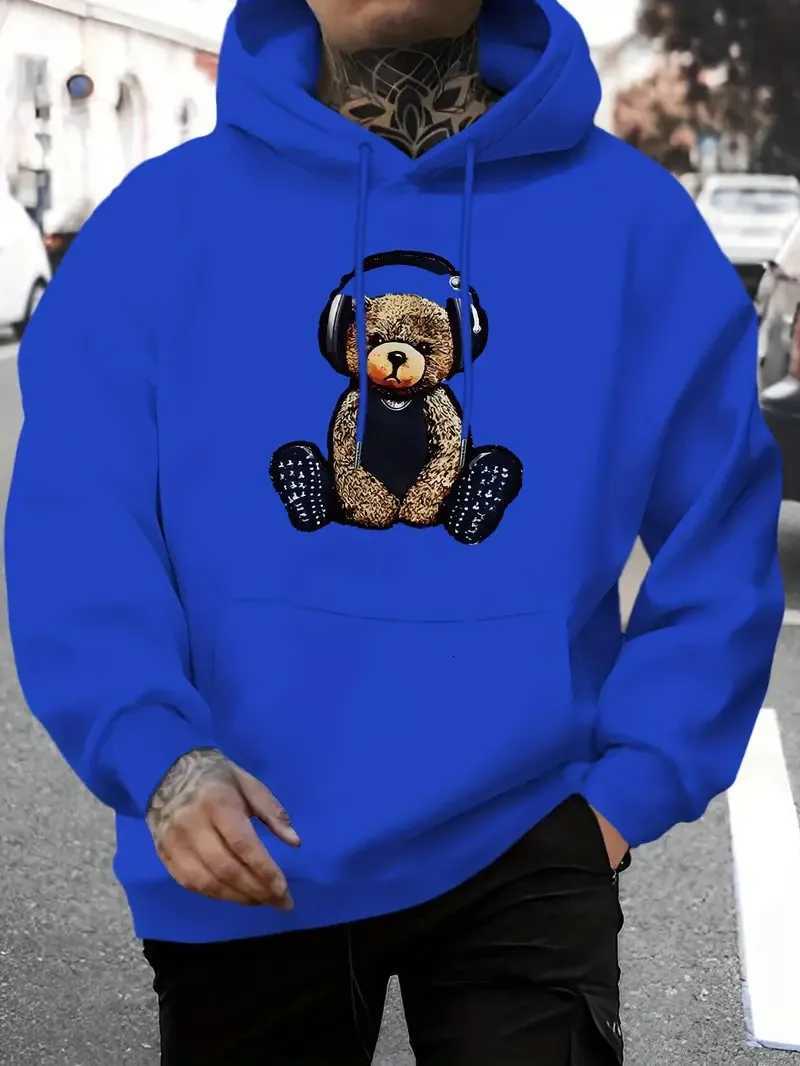 The new mens sweatshirt for Spring and Autumn 2025 is comfortable soft casual and fashionable featuring bear prints W251021