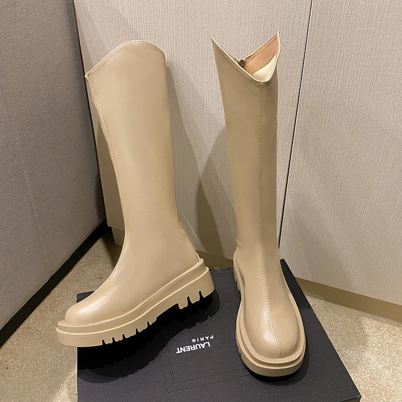 2025 New Trendy and Versatile Fashionable Casual Ankle Boots with Thick Soles and Slimming Effects 251021