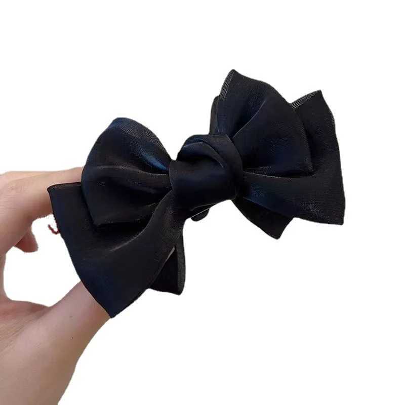Elegant Bow Tie Hair Claws Clips Colored Ribbon Barrettes Hairpins For Girls Bun Women Hair Ponytail Clip Accessories HeadwearW254021