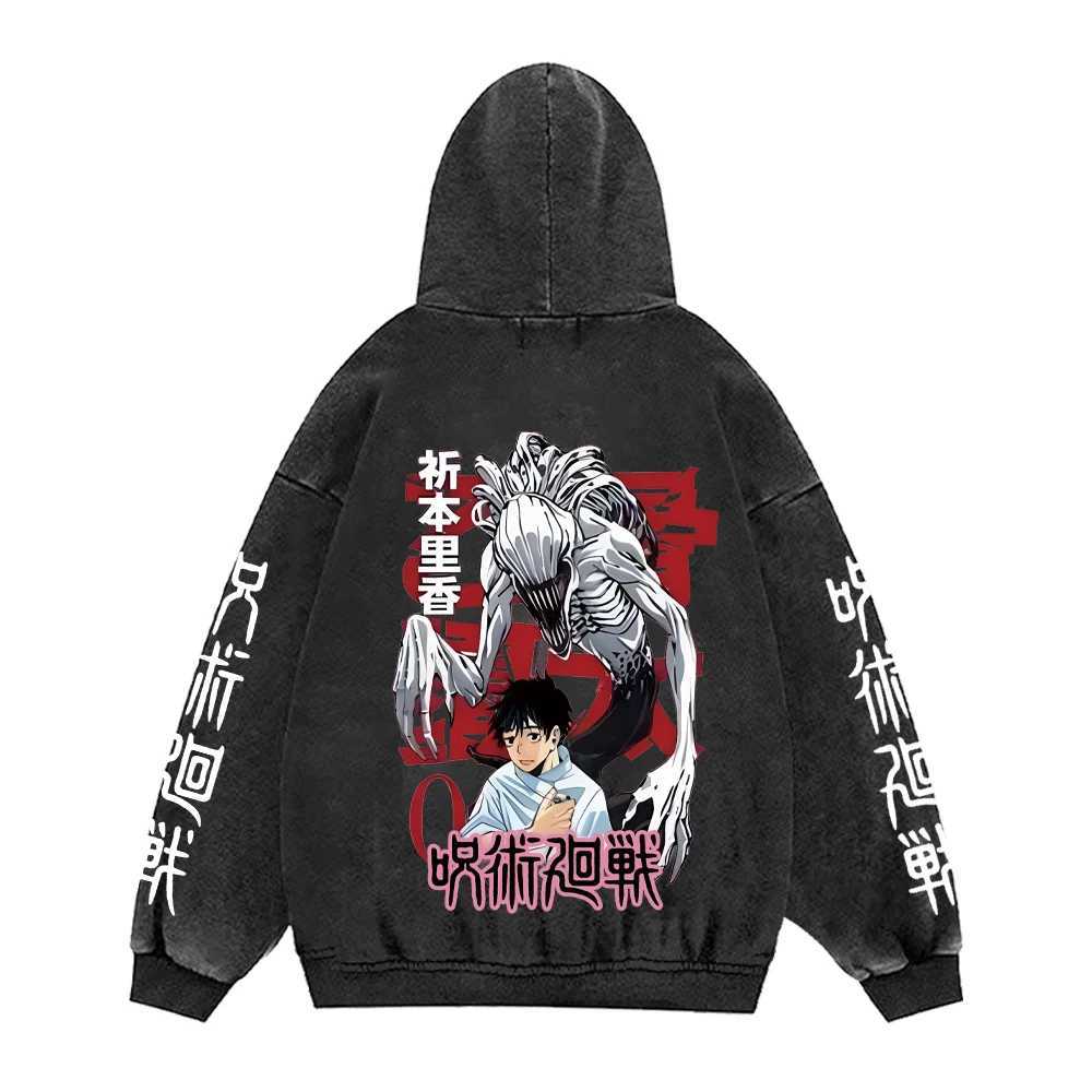 Jujutsu Kaisen Anime Hoodies Men Women 100Cotton Toji Gothic Manga Sweatshirts Vintage Casual Pullover Fashion Streetwear Daily W251021