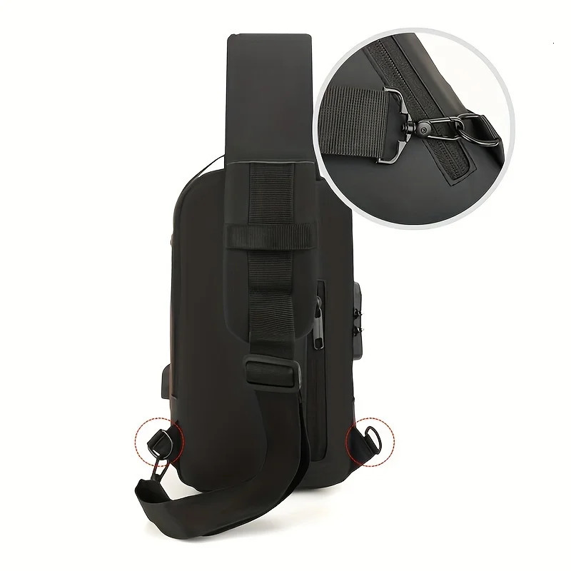 Password Lock AntiTheft Mens Bag Chest Casual Sports Small Backpack Shoulder Crossbody Motorcycle 251014