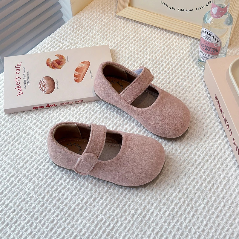 Suede Kids Ballet Flats Shoes Fashion Mary Jane Childrens Trend Winter Sweet Cute Dress Sneakers Mujer 251014