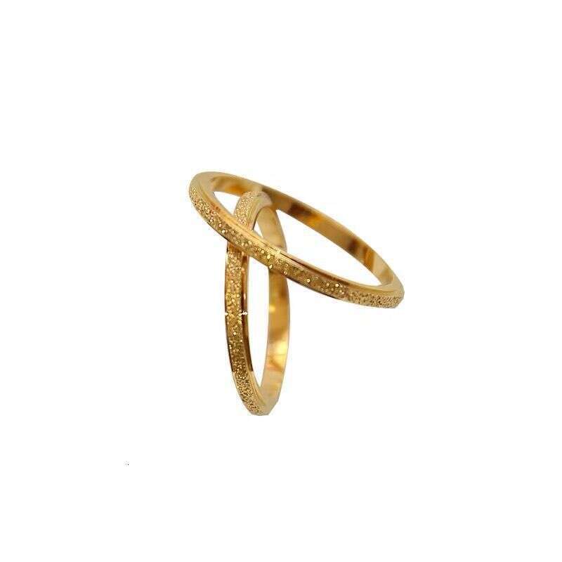 Jinhui Non-Fading Non-Allergenic Titanium Steel Designer Design Matte Fine Sparkling Light Luxury Gold-Plated Tail Ring for Index Finger Couples