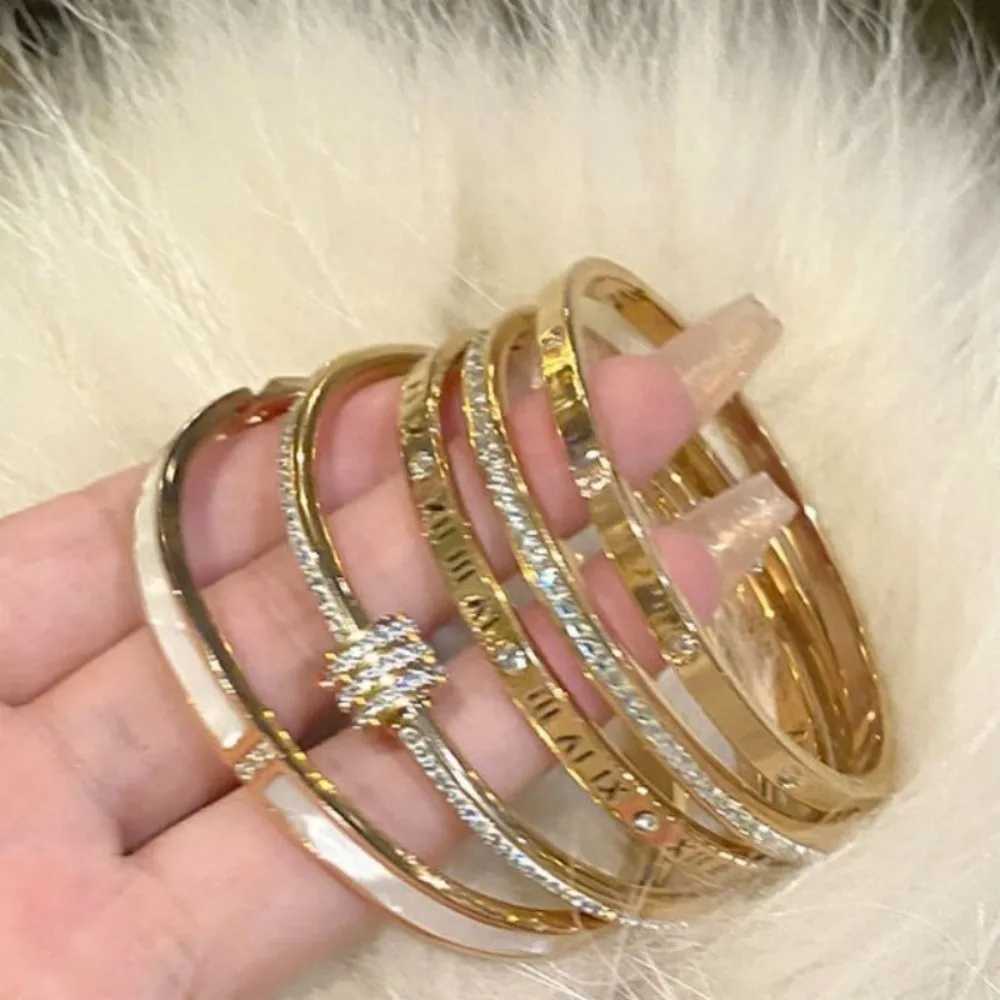 Classic Multiple Styles Of Stainless Steel Bracelets Stacked and Worn For Women Fashion Daily Wear Jewelry J251021