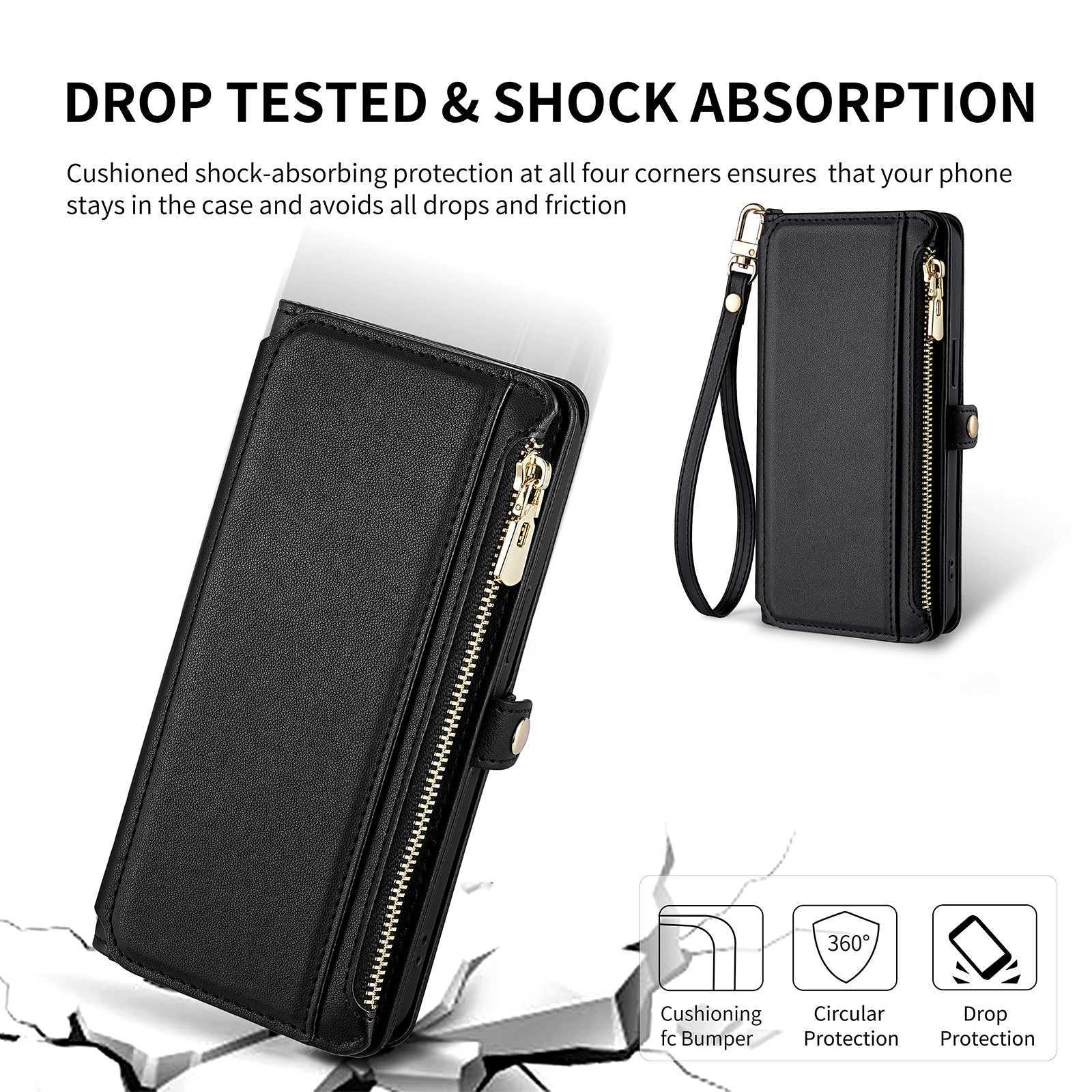 Leather Flip Case For IPhone 16 15 14 13 12 11 Pro X XS Max XR 8 7 6 Plus SE 5G 2020 2022 Lanyard Wallet Card Phone Bag Cover J251114