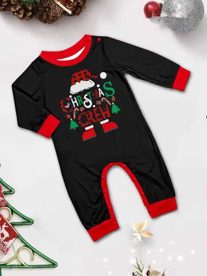 Christmas Family Matching Outfits Mom Dad Kids Pajamas Sets Baby Rompers Casual Loose Sleepwear Xmas Family Look Soft Pyjamas L251021LTHT