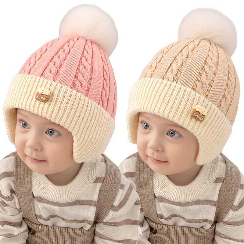 1 Baby AutumnWinter Warm Cute Hat Boys and Girls Baby Thick Fashion Bean Hat Super Cute Knitted Hat Perfect Gift for Babies J251021