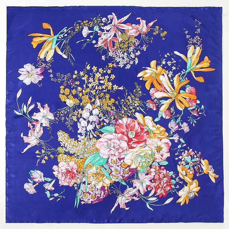 Wen Spring Summer Square Scarf 9090cm Satin Silk Scarves scarf Fa Foard Beach Bandana Ladies Neckerchi Hair bandW251021