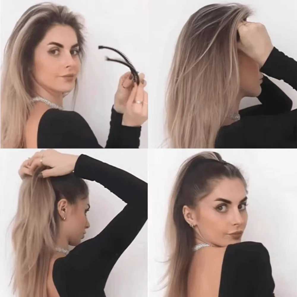 3Pcs Vintage Banana Hair Clips for Women Wave Combs Hairpin Hair Style Tools Solid Color Fashion Practical Hair AccessoriesW254021