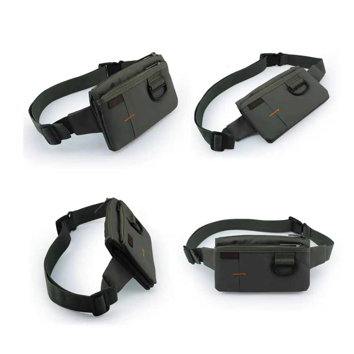 Men Women Nylon 4 Pockets Waterproof Waist Packs Fashion Male Wear Resistant Black Fanny Pack Messenger Shoulder Bag Z251021