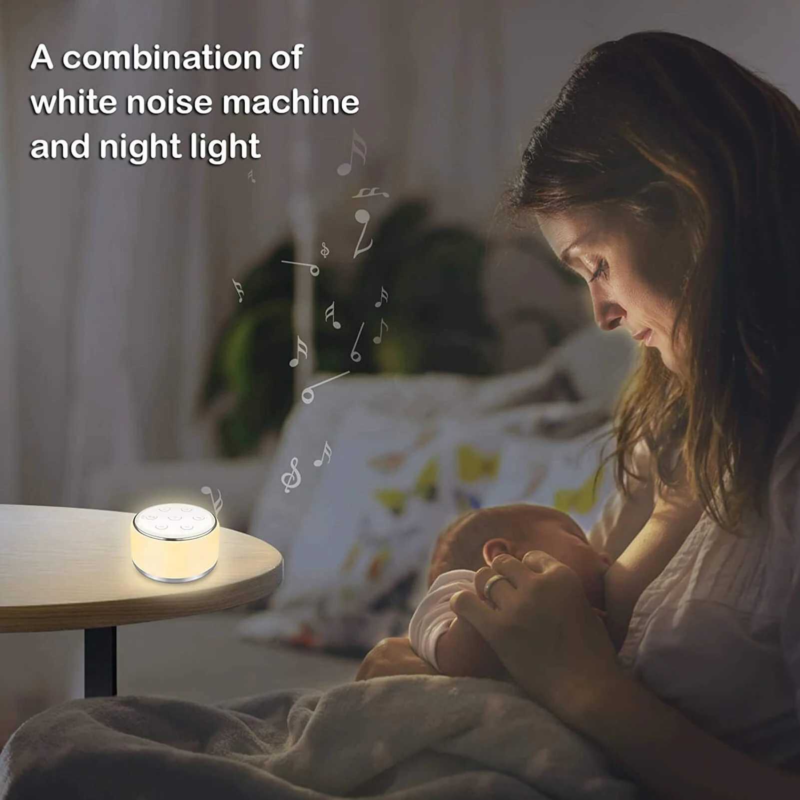 White Noise Machine Desktop Sleep Sound Machine for Baby Sleep Soother 7 Colors Night Lights 34 Soothing Sounds and Timer J251121