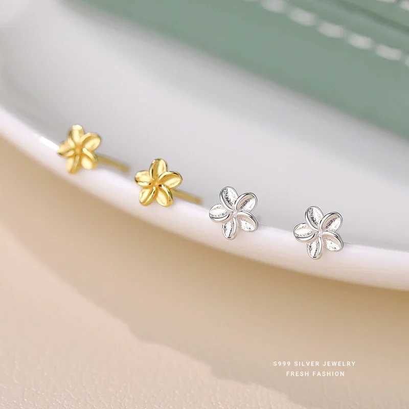 SOFTPIG Real 925 Sterling Silver 5MM Flower Mini Stud Earrings for Women Classic Plant Fine Jewelry Ear Hole Care Accessories J251021