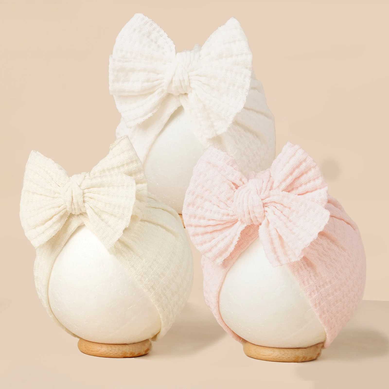 3pcs Waffle Hats For Infants Young Children Headscarf Hats For Newborns Soft Fetal Hair Cap Childrens Headwear Hats Accessory J251021