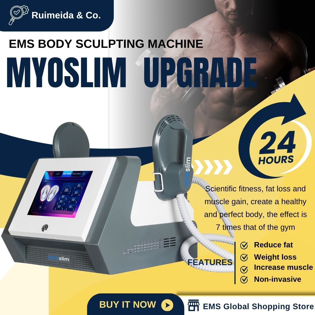 MYOSLIM Body Contouring Machine 15Tesla 200HZ High Energy EMS Body Slimming Device Fat Burning and Muscle Toning Equipment For Spa and Home Use