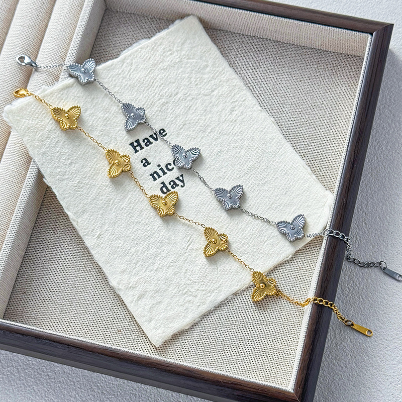 Designer bracelet gold bracelet Four leaf clover bracelet for women's jewelry design sense Christmas gift free shipping Luxury bracelet