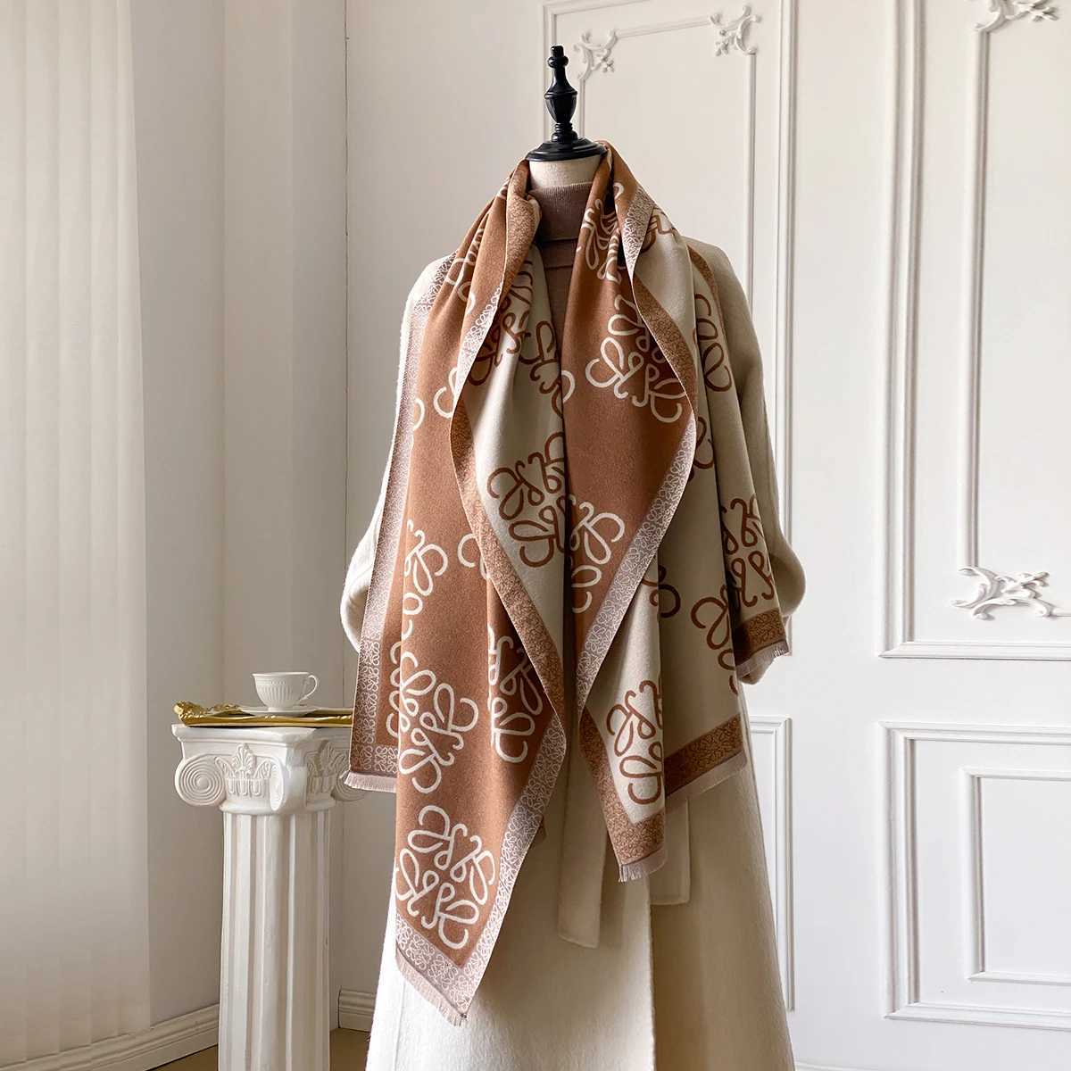 2025 New Womens Scarf Warm Scarf Shawl Simple Imitation Cashmere Scarf Thick Shawl Jacquard Fashion Autumn and Winter W251021