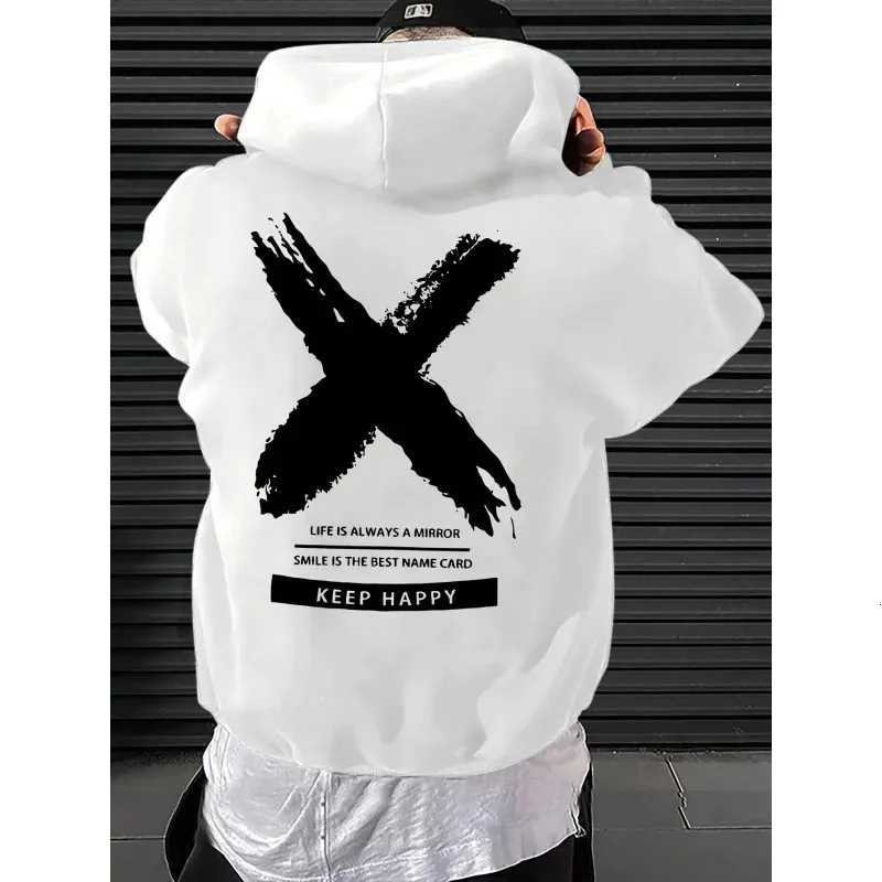 Mens hiphop hooded sweatshirt font design printed hooded sweatshirt highquality casual sweatshirt W251021