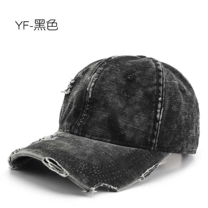 Mens Unique Spring and Autumn Washed Distressed Baseball Cap Outdoor Womens Sports Casual Sun Protection Visor Cap H251020