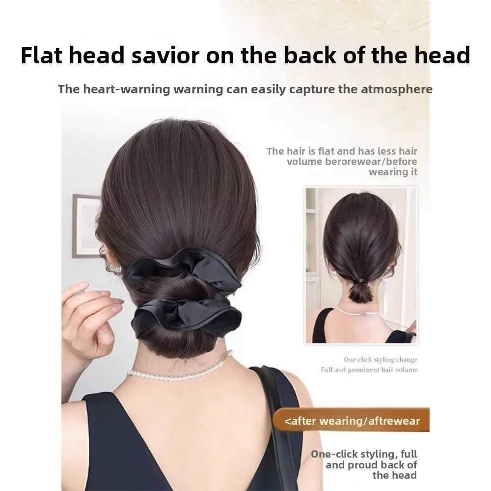 New Synthetic Hair Bun Claw Clip with Hair Tie Fluffy Bun Head Wig Brown Hairpiece Hair AccessoriesW254021